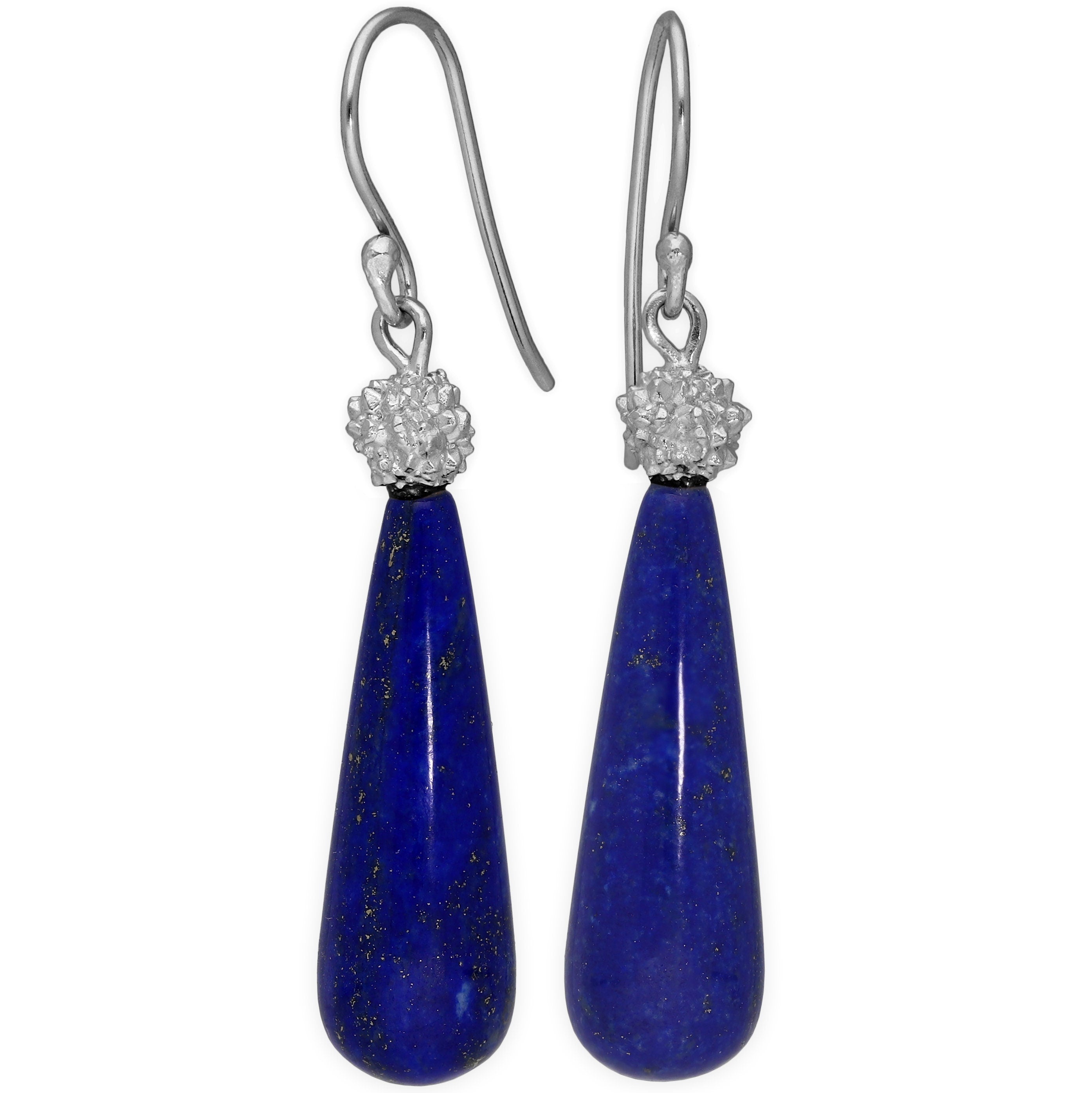 Κρεμαστά σκουλαρίκια με Λάπις λάζουλι - Emmanuela - handcrafted for you®