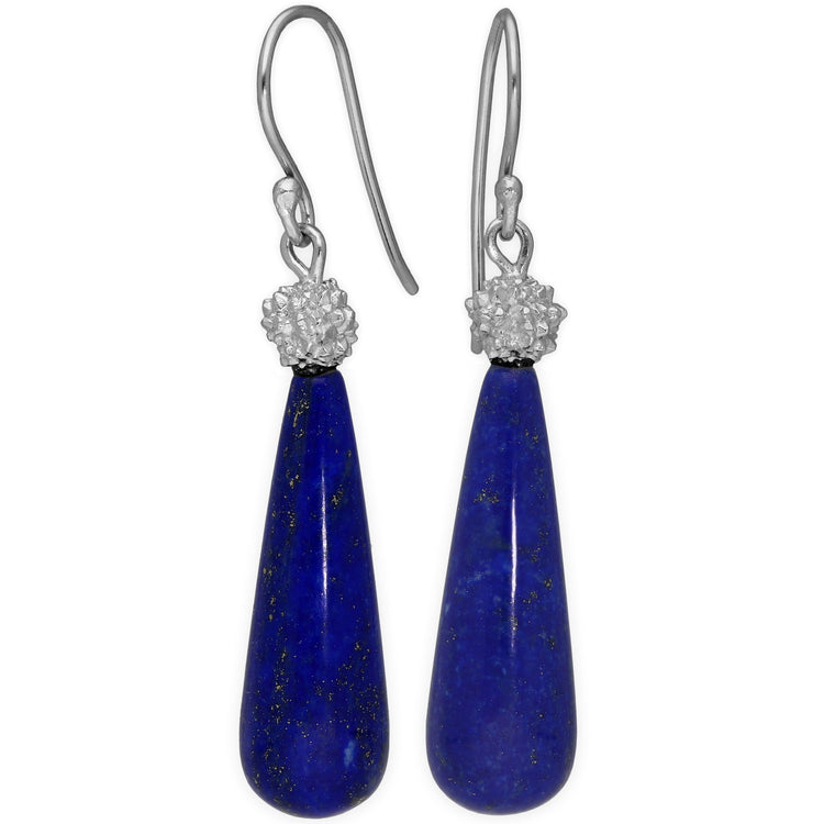 Κρεμαστά σκουλαρίκια με Λάπις λάζουλι - Emmanuela - handcrafted for you®