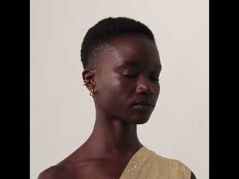 Double hoop earrings "beads"