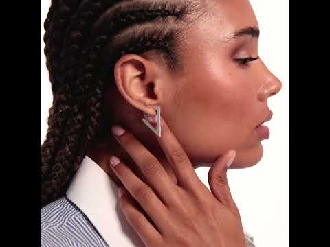 Stud earrings "triangles" with enamel