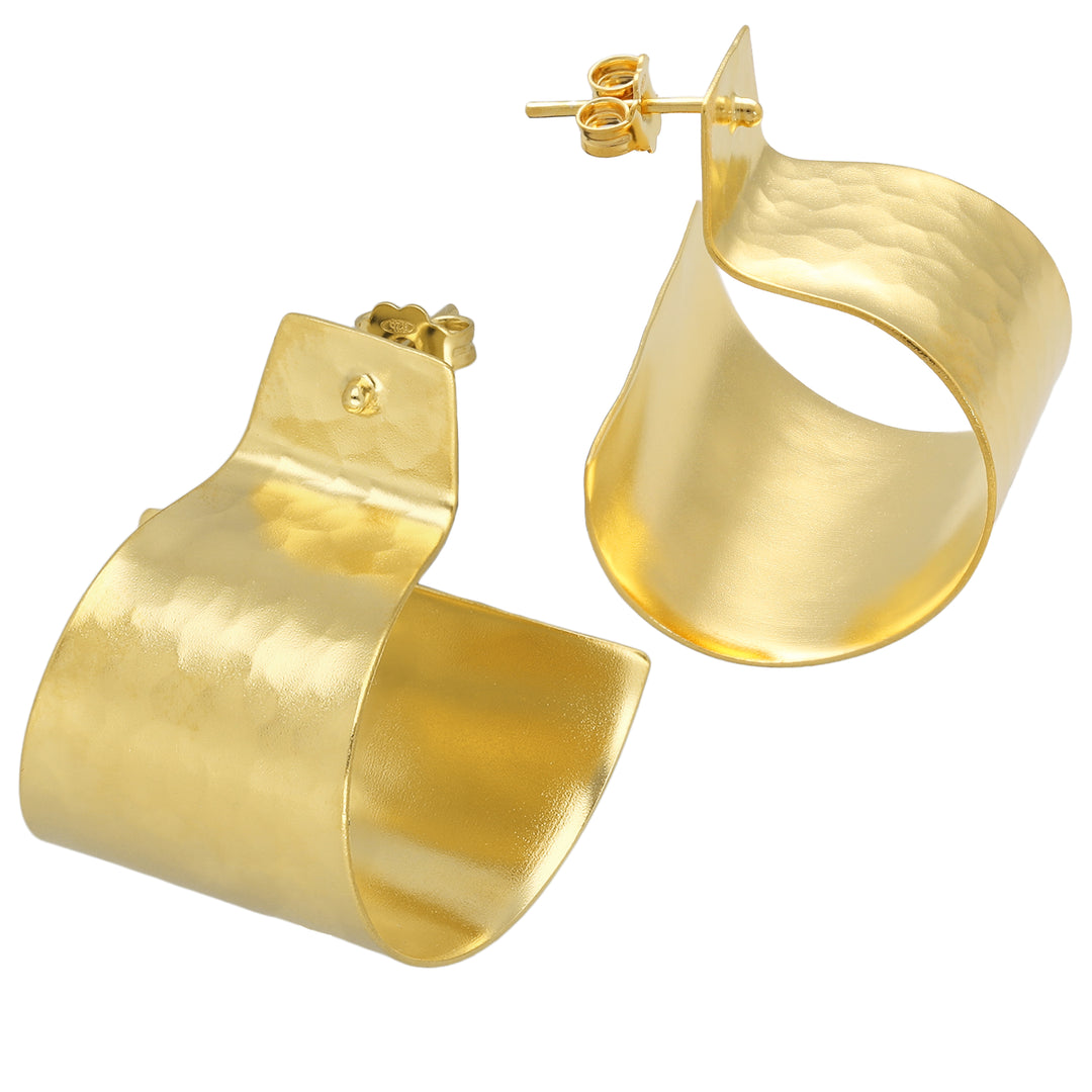 Wide hoop earrings