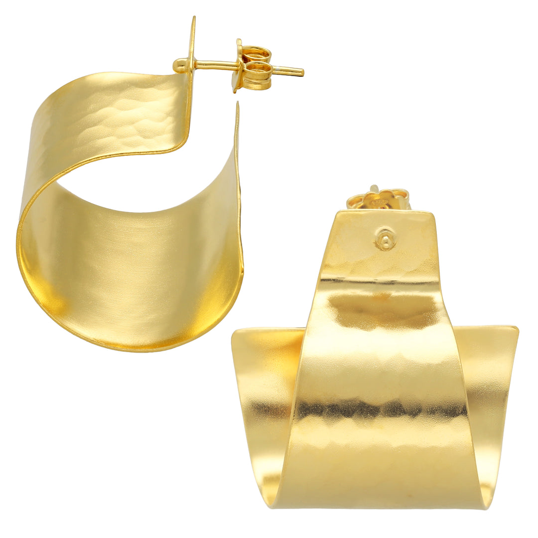 Wide hoop earrings