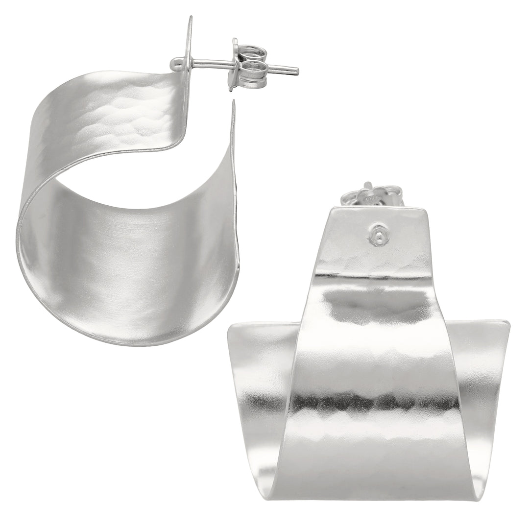 Wide hoop earrings