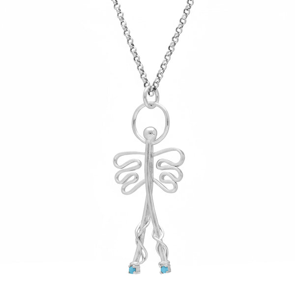 Κρεμαστό Φυλαχτό Άγγελος από ασήμι 925