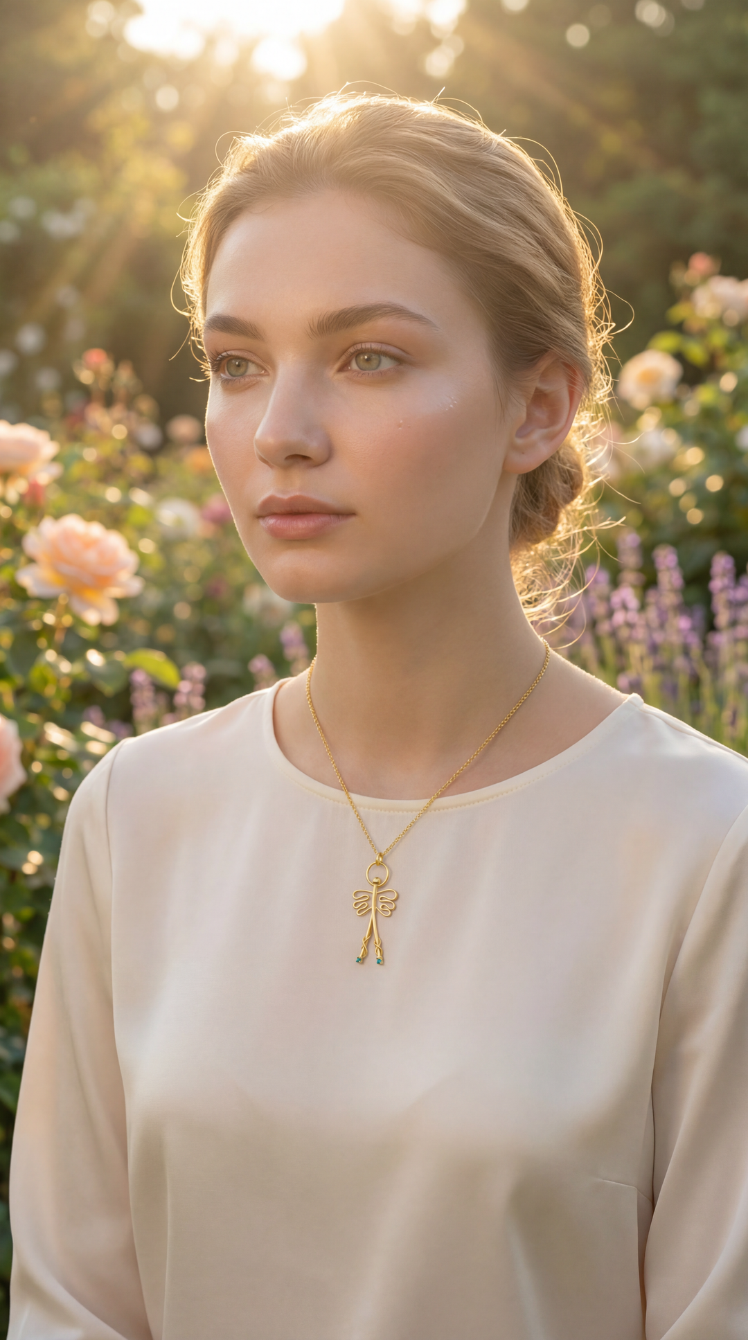 Pendant necklace - "Angel amulet"