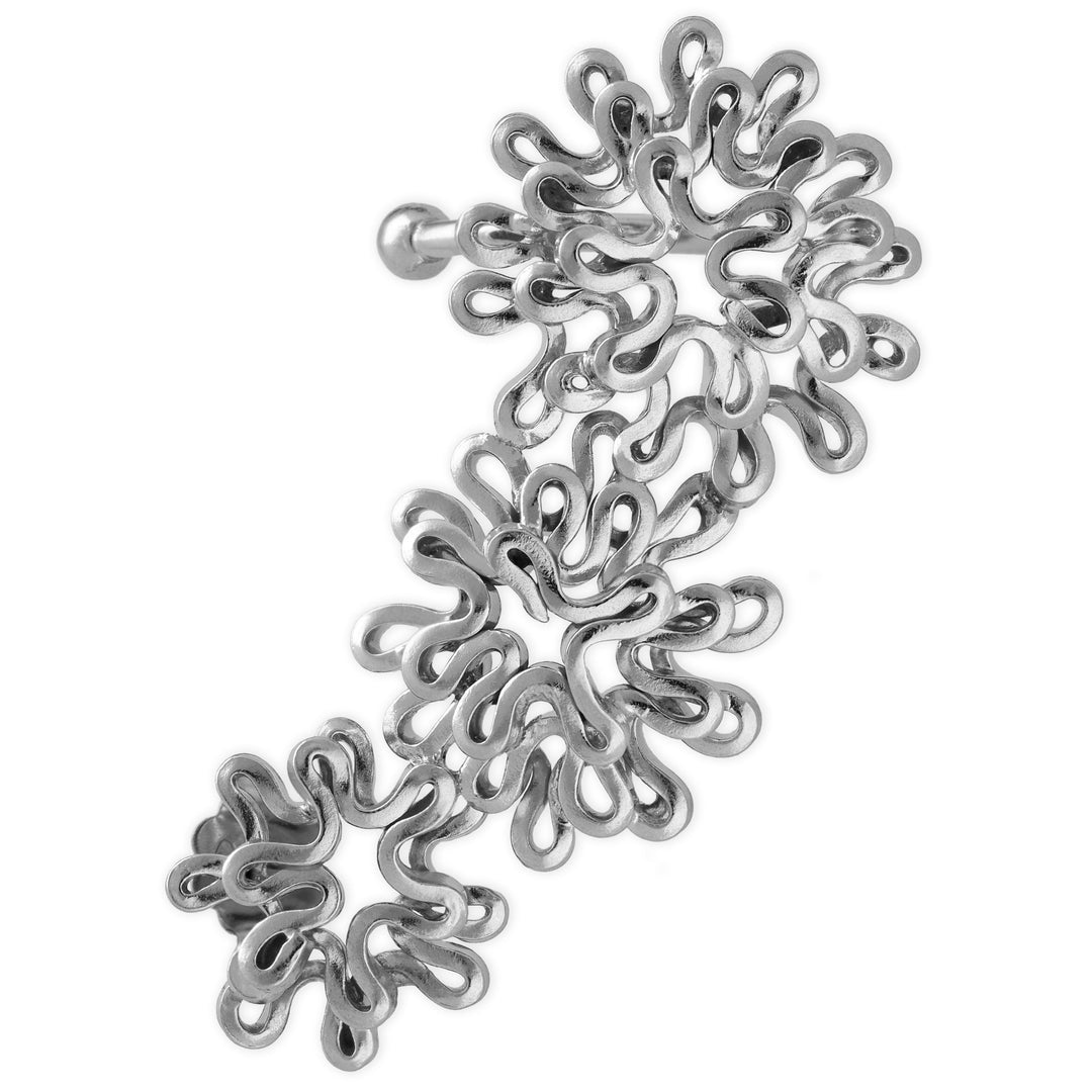 boucle d'oreille manchette "fleur épanouie"