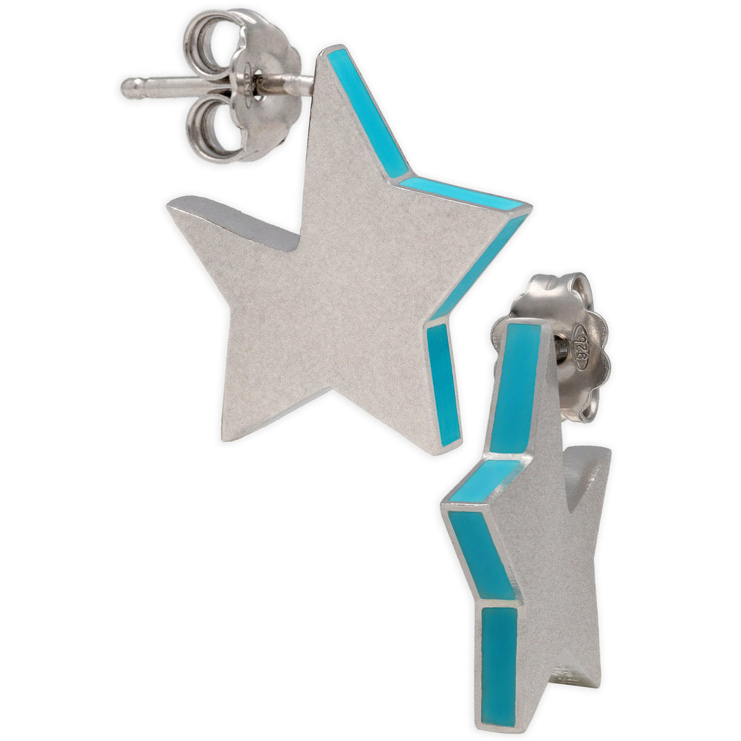 Pendientes "estrellas" con esmalte