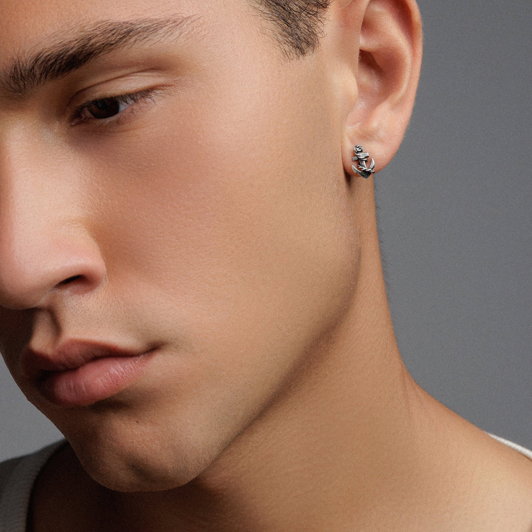 Pendientes "ancla" para hombre