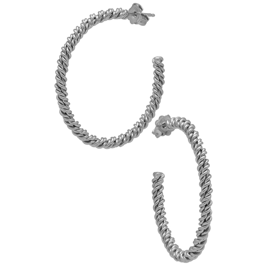 Twisted hoop earrings