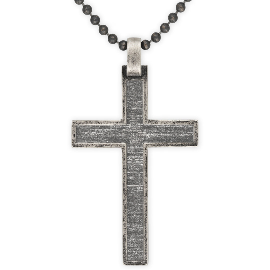 Pendentif croix oxydée pour homme