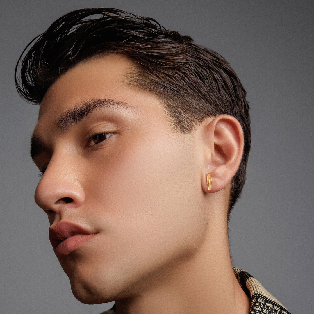 Men's earrings "bars"