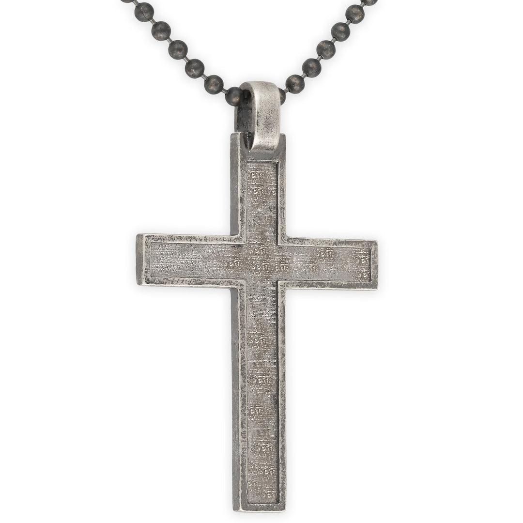 Pendentif croix oxydée pour homme