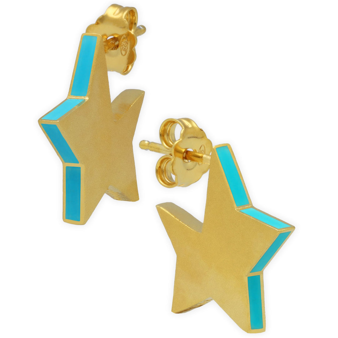 Pendientes "estrellas" con esmalte