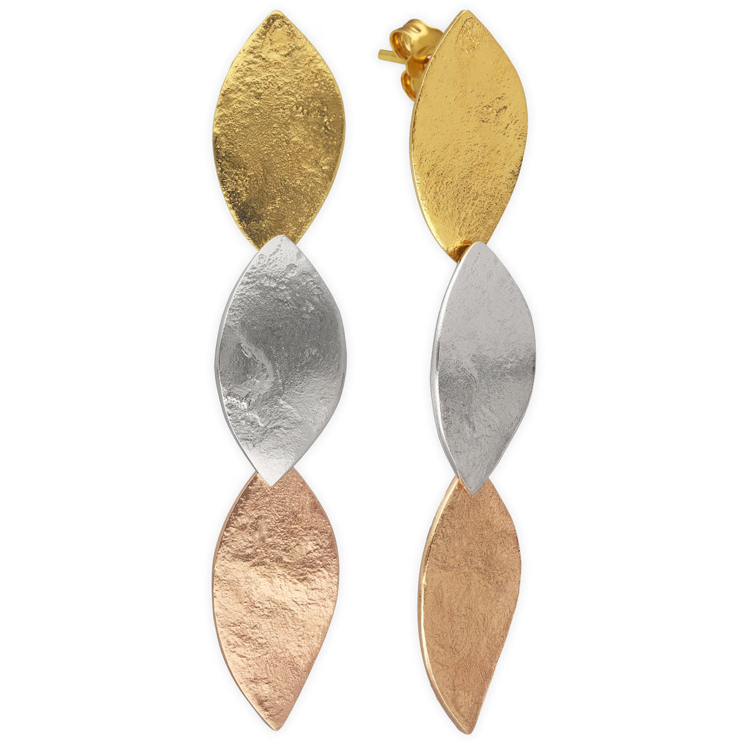 Boucles D'Oreilles Pendantes "Feuilles d'Automne"