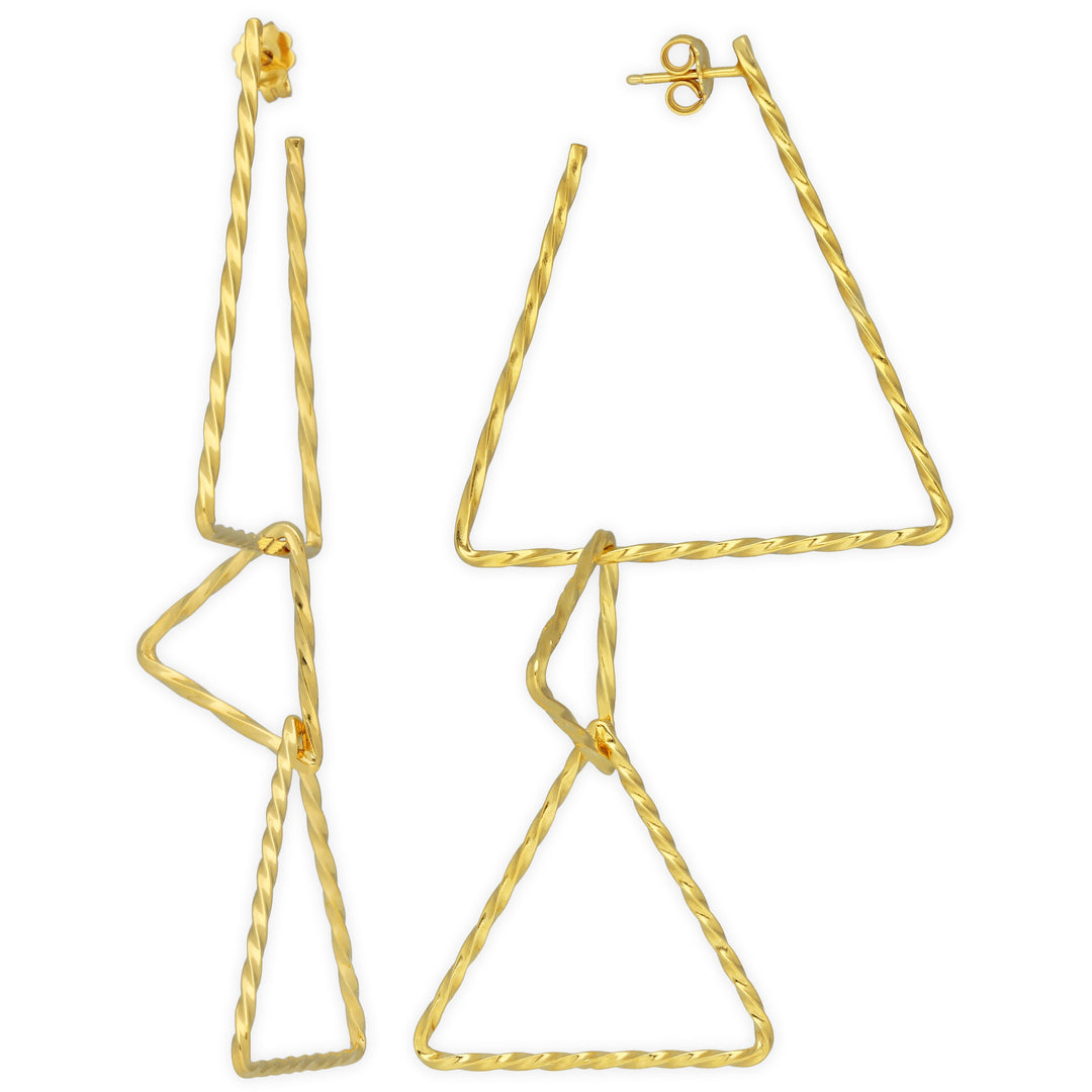 Dangling triangle earrings