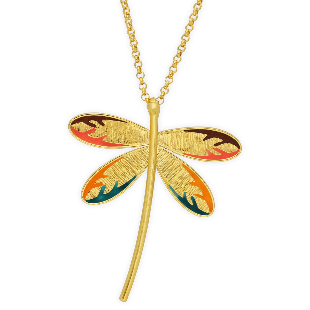 Pendant "dragonfly" with enamel