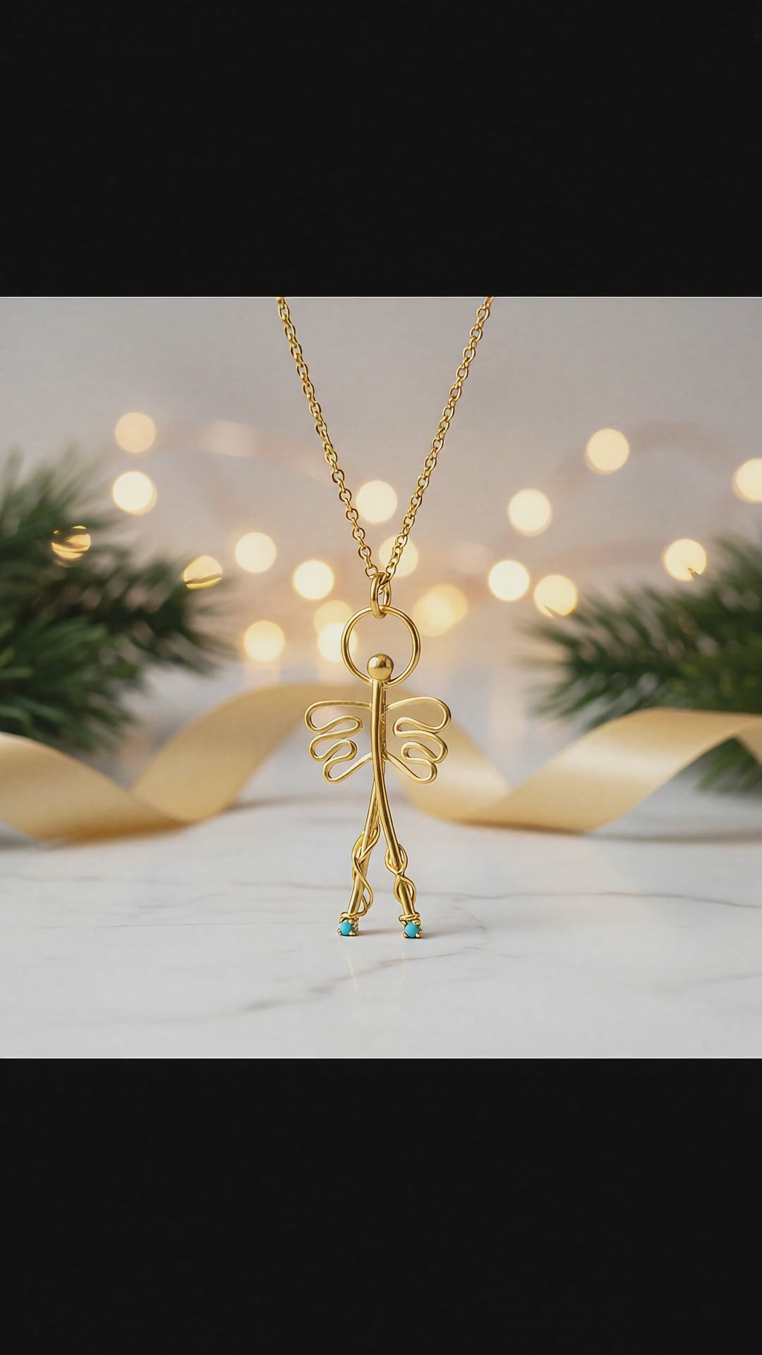 Pendant necklace - "Angel amulet"