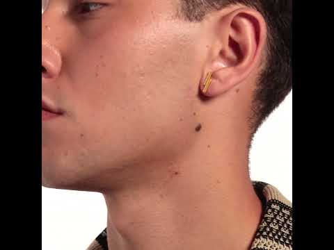 Boucles d'oreilles homme "barres"