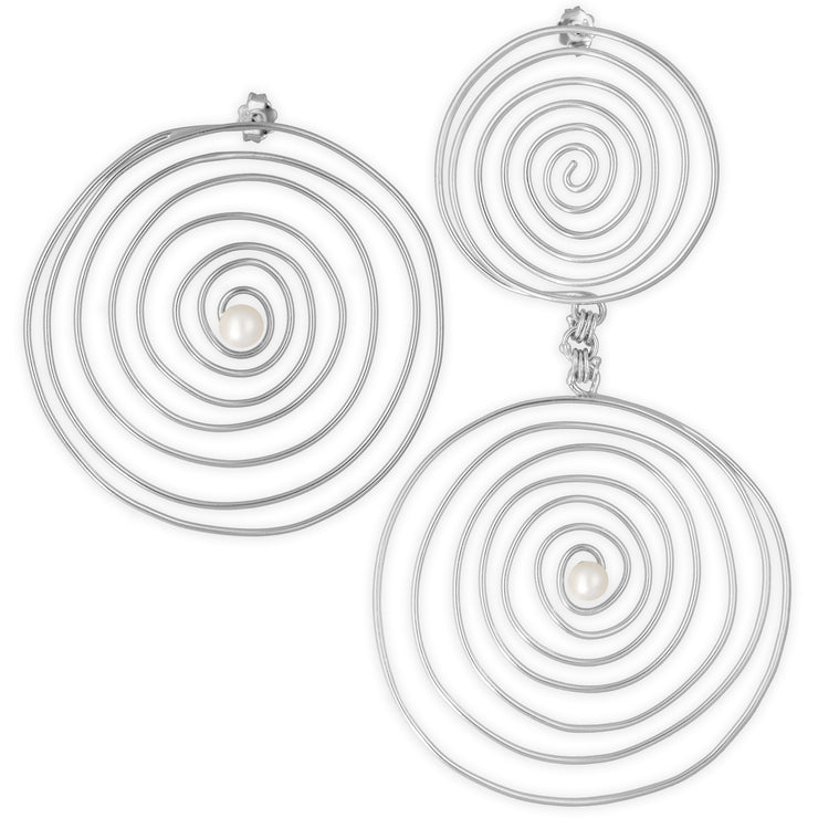 Mismached spiral earrings