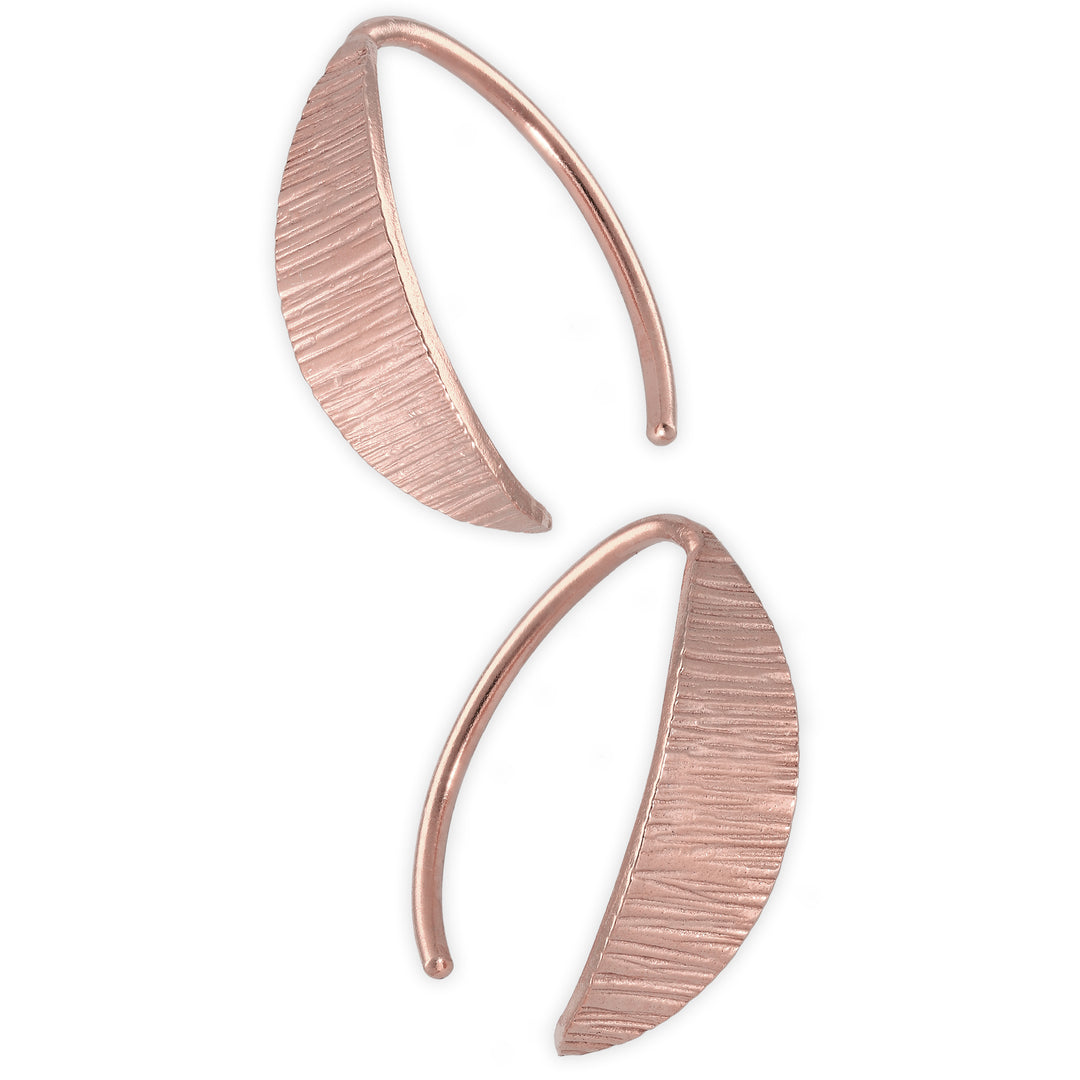 Leaf hoop earrings