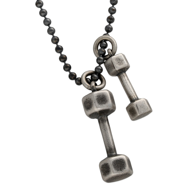 'Dumbell' necklace for men