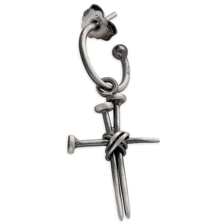 'Cross of nails' earring