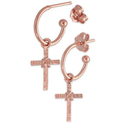 'Cross' hoop earrings