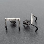 ΄Rectangle' earring for men