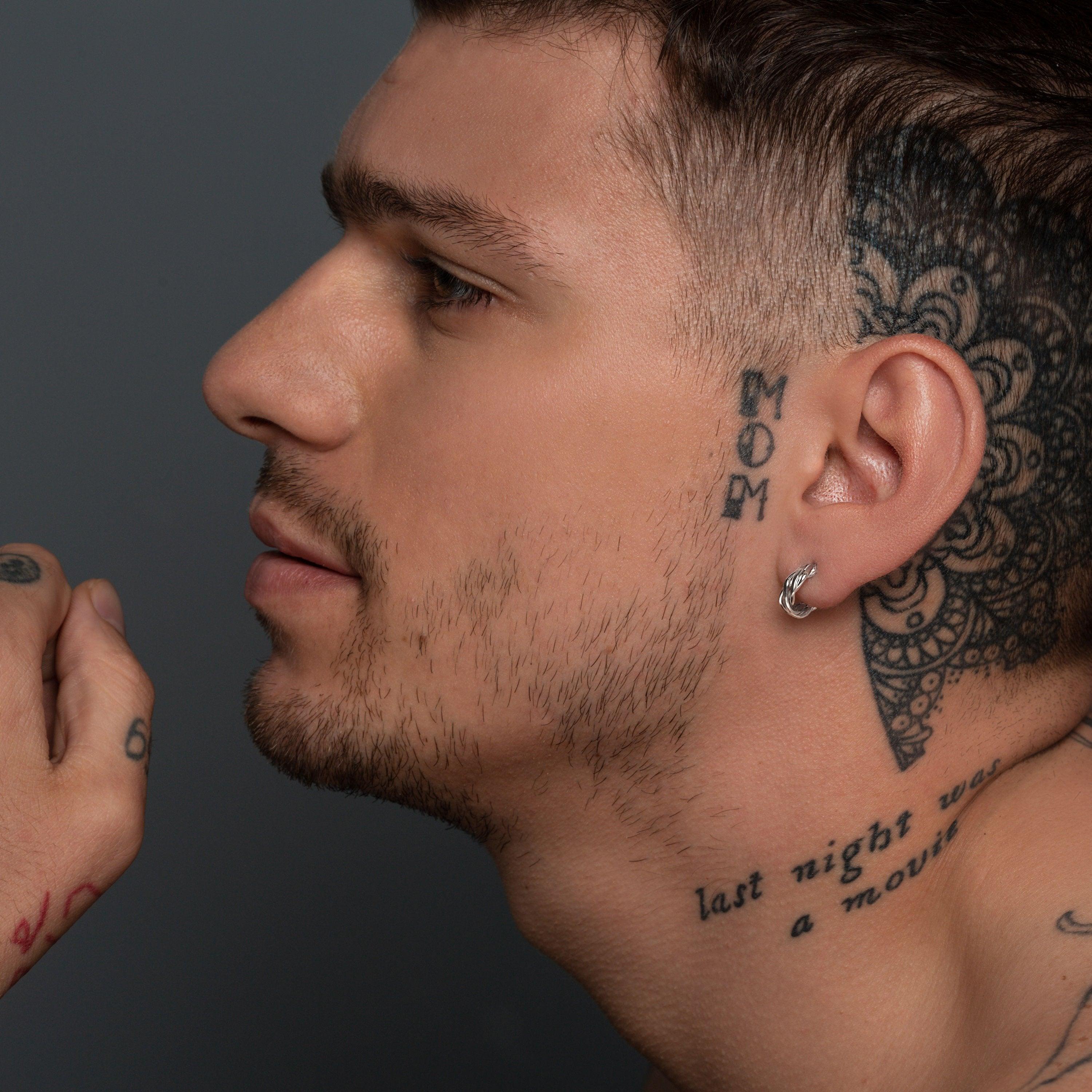 Ανδρικό σκουλαρίκι κρίκος - Emmanuela - handcrafted for you®