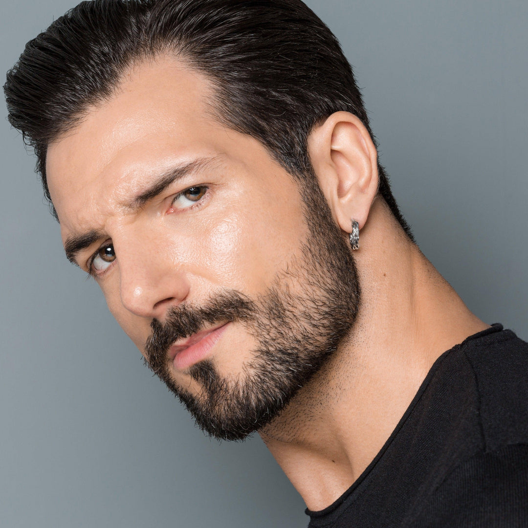 Ανδρικό σκουλαρίκι κρίκος - Emmanuela - handcrafted for you®