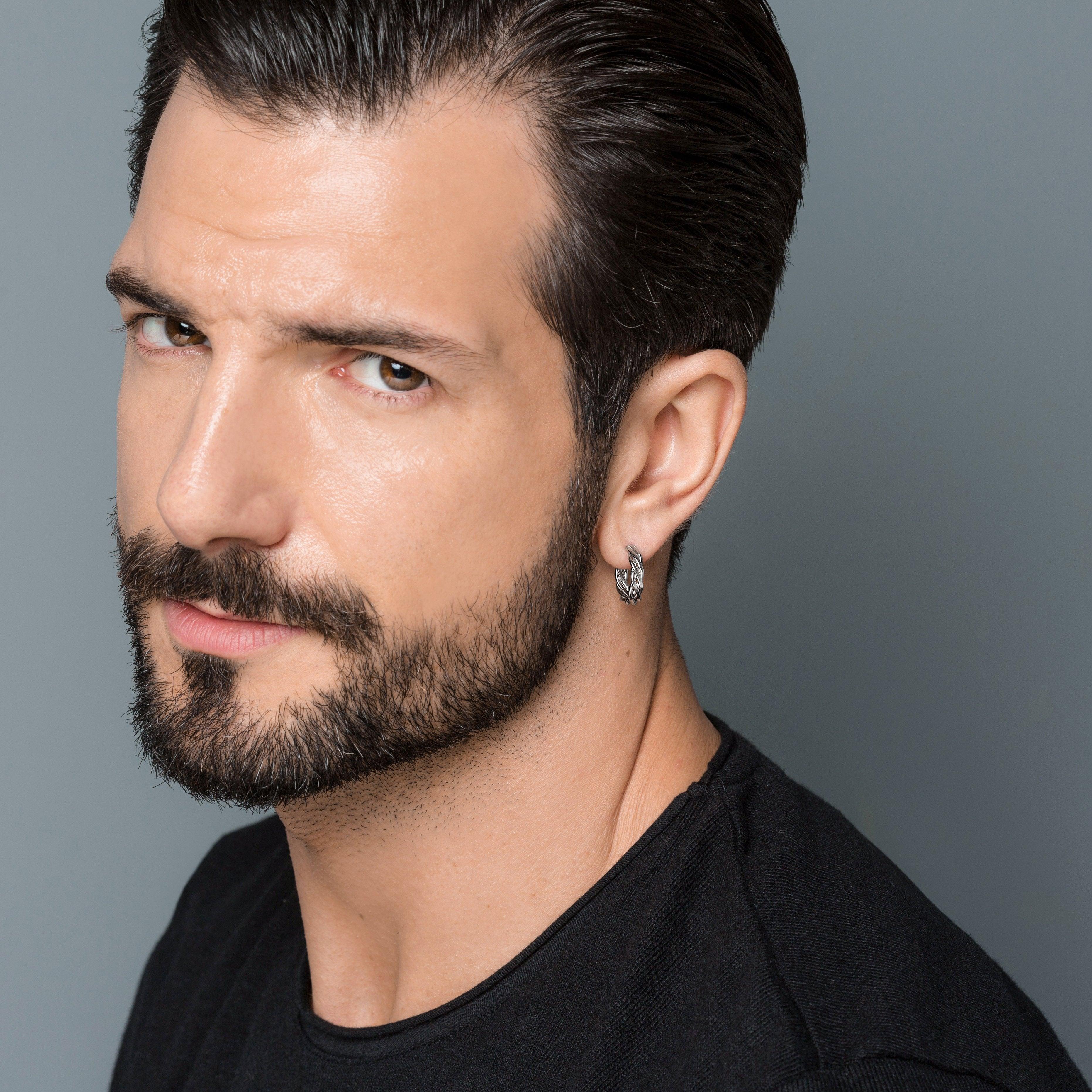 Ανδρικό σκουλαρίκι κρίκος - Emmanuela - handcrafted for you®