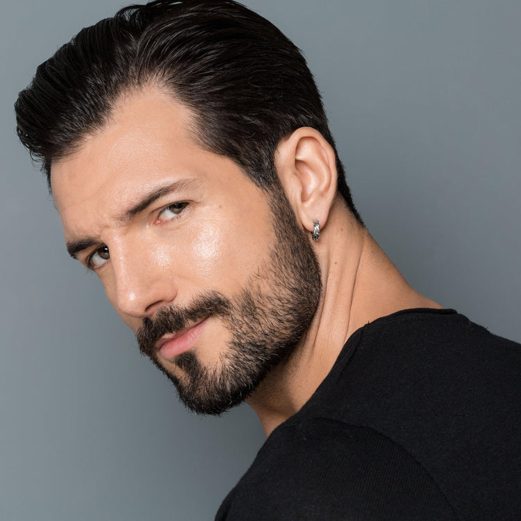 Ανδρικό σκουλαρίκι κρίκος - Emmanuela - handcrafted for you®