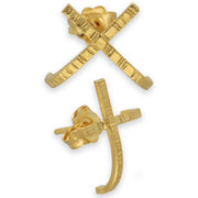 Ανδρικά σκουλαρίκια Χ από ασήμι 925 - κοσμήματα emmanuela
