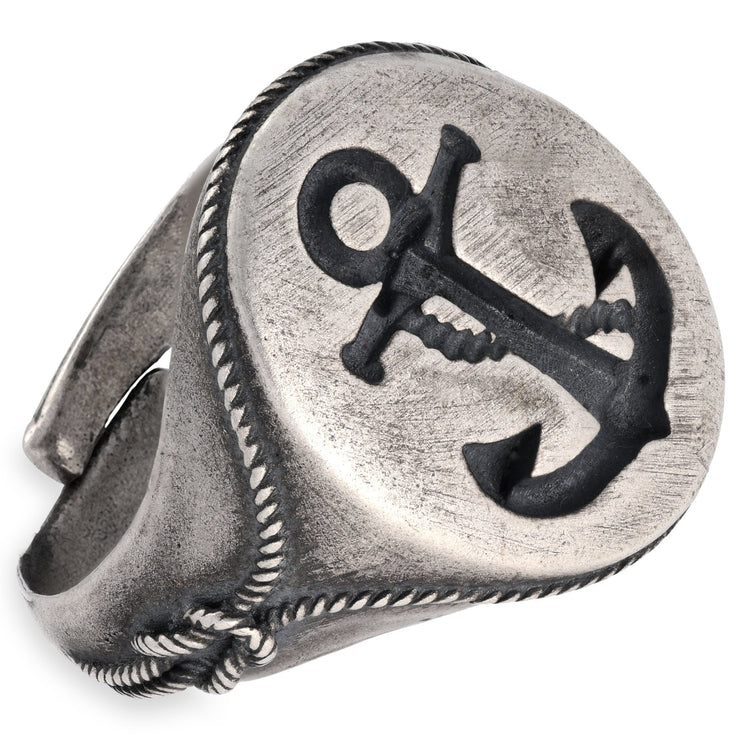 Ανδρικό δαχτυλίδι "άγκυρα" από ασήμι 925 - κοσμήματα emmanuela