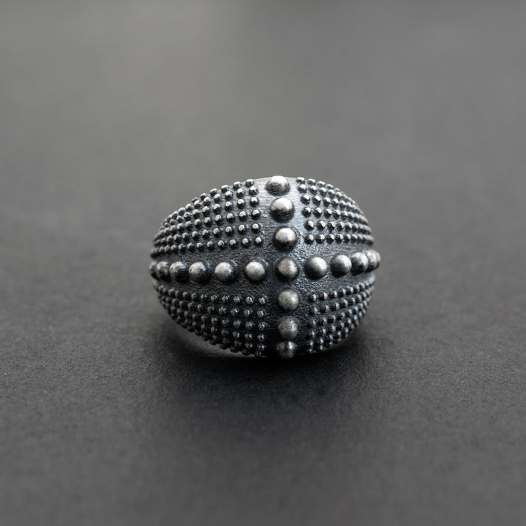 Ανδρικό δαχτυλίδι "ασπίδα" από ασήμι 925 - κοσμήματα emmanuela