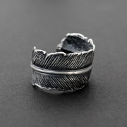 Ανδρικό δαχτυλίδι "φτερό" από ασήμι 925 - κοσμήματα emmanuela