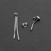 Ανδρικό σκουλαρίκι "καρφιά" από ασήμι 925 - κοσμήματα emmanuela