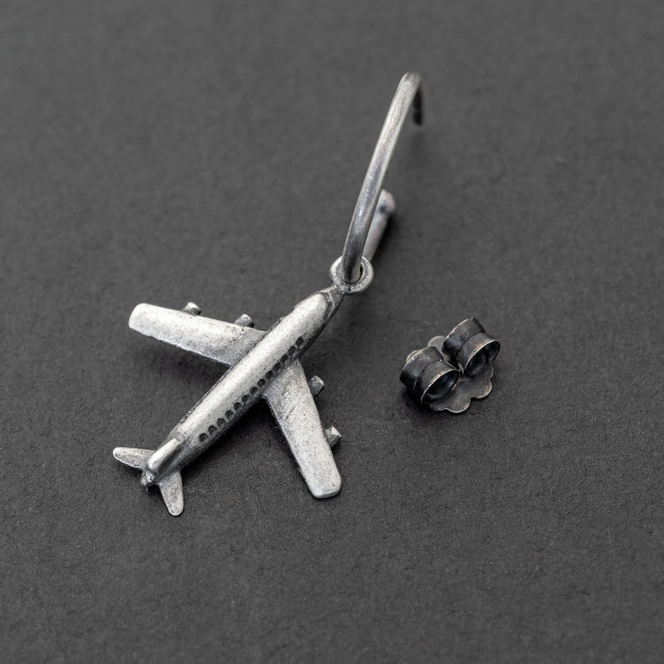 Ανδρικό σκουλαρίκι με "αεροπλάνο" από ασήμι 925 - κοσμήματα emmanuela