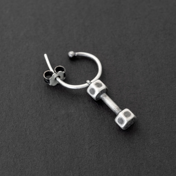 Ανδρικό σκουλαρίκι με "βαράκι" από ασήμι 925 - κοσμήματα emmanuela