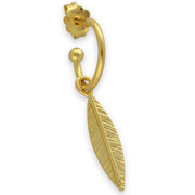 Ανδρικό σκουλαρίκι με "φτερό" από ασήμι 925 - κοσμήματα emmanuela
