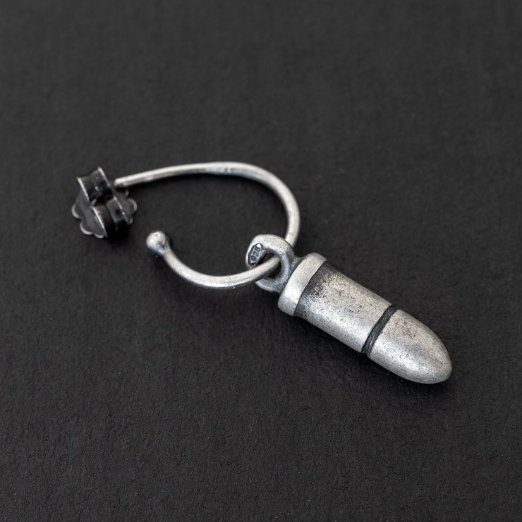 Ανδρικό σκουλαρίκι με "σφαίρα" από ασήμι 925 - κοσμήματα emmanuela