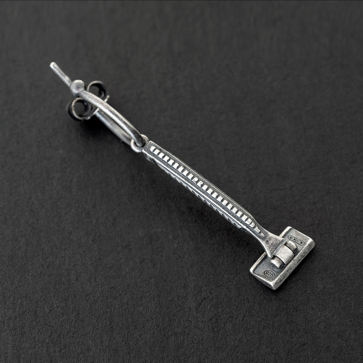 Ανδρικό σκουλαρίκι με "ξυραφάκι" από ασήμι 925 - κοσμήματα emmanuela