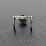 Ανδρικό σκουλαρίκι "παραλληλόγραμμο" από ασήμι 925 - κοσμήματα emmanuela