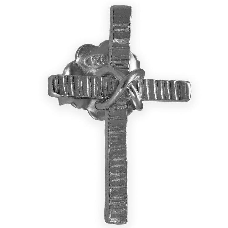 Ανδρικό σκουλαρίκι σταυρός από ασήμι 925 - κοσμήματα emmanuela