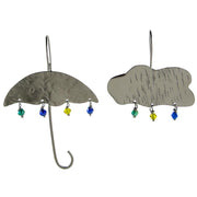Ανόμοια κρεμαστά σκουλαρίκια "ομπρέλα & σύνεφο" από ασήμι 925 - κοσμήματα emmanuela