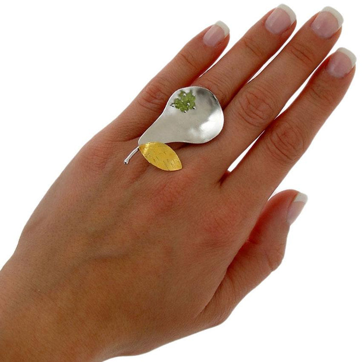 Δαχτυλίδι "αχλάδι" από ασήμι 925 - κοσμήματα emmanuela