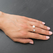 Δαχτυλίδι με λευκό μαργαριτάρι από ασήμι 925 - κοσμήματα emmanuela