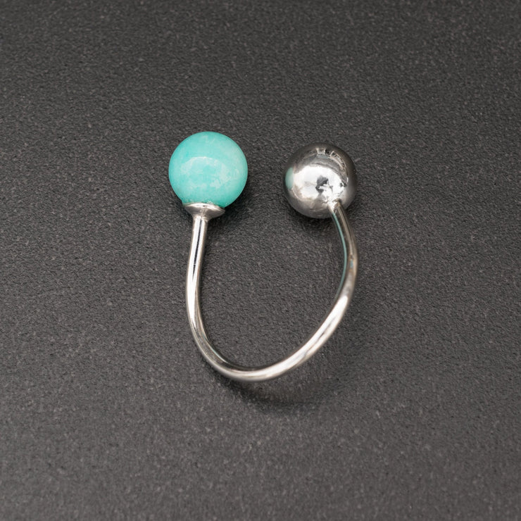 Δαχτυλίδι με πέτρα αμαζονίτη από ασήμι 925 - κοσμήματα emmanuela
