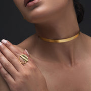 Δαχτυλίδι με ραβδώσεις από ασήμι 925 - κοσμήματα emmanuela