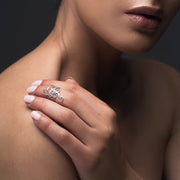 Ασημένιο δαχτυλίδι midi σπείρες | Emmanuela chic χειροποίητα κοσμήματα